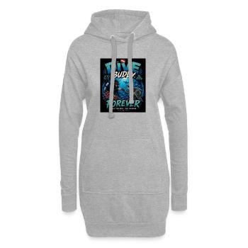 Amitié de plongée pour toujours - Sweat-shirt à capuche long Femme - gris chiné - Devant