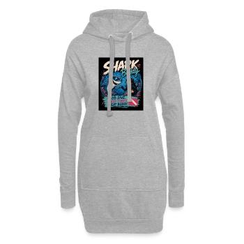 Aventure de plongeur Shark Buddy - Sweat-shirt à capuche long Femme - gris chiné - Devant