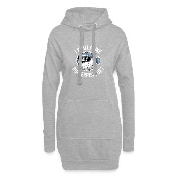 Kugelfische Sprüche Lustiges Kugelfische Geschenk  - Hoodie-Kleid - Grau meliert - Vorne