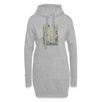 La gentillesse fait pousser les fleurs les plus fraîches - Sweat-shirt à capuche long Femme - gris chiné - Devant