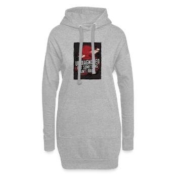 Ce n’est pas diagnostiqué, mais quelque chose ne va pas - Sweat-shirt à capuche long Femme - gris chiné - Devant
