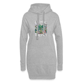 Cultiver mon propre jardin tropical des tropiques - Sweat-shirt à capuche long Femme - gris chiné - Devant