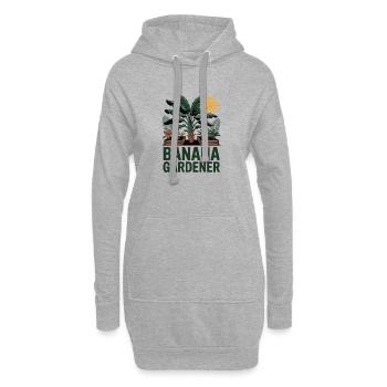 Jardin tropical Banana Gardener - Sweat-shirt à capuche long Femme - gris chiné - Devant