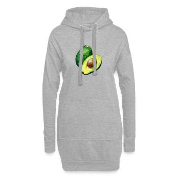 Avocat frais - Sweat-shirt à capuche long Femme - gris chiné - Devant