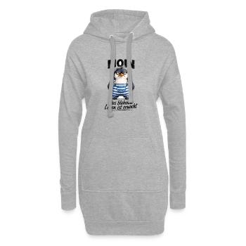  Moin Das Blühende Leben Ist Erwacht Frecher - Hoodie-Kleid - Grau meliert - Vorne