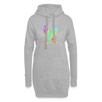 Sphynx Mama - Sweat-shirt à capuche long Femme - gris chiné - Devant