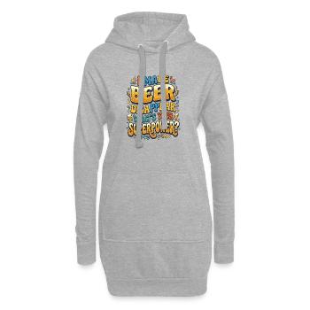 Je fais disparaître la bière Craft Beer - Sweat-shirt à capuche long Femme - gris chiné - Devant