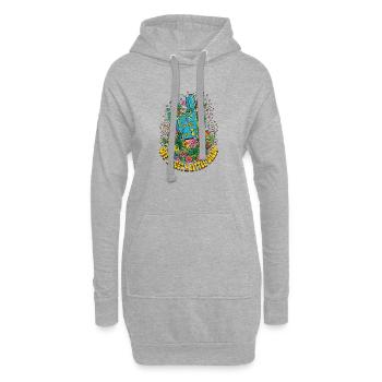 Je pars faire un peu la folie - Sweat-shirt à capuche long Femme - gris chiné - Devant