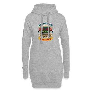 Gamer rétro je ferai toujours comme j'ai envie - Sweat-shirt à capuche long Femme - gris chiné - Devant