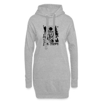 Randonnée et bière, c’est pour ça que je suis là - Mountain Hikin - Sweat-shirt à capuche long Femme - gris chiné - Devant