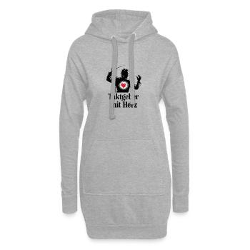 Taktgeber mit Herz für Chorleiter und Dirigent - Hoodie-Kleid - Grau meliert - Vorne