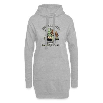 Ich Habe Nicht das Gefuehl, dass ich aelter werde - Hoodie-Kleid - Grau meliert - Vorne