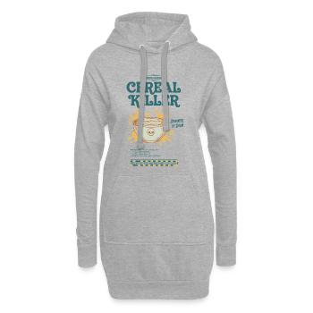 Frühstück Lustiger Brunch Kaffee Pfannkuchen Essen Speck - Hoodie-Kleid - Grau meliert - Vorne