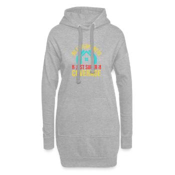 Assurance Super Couverture Agent d’Assurance Drôle - Sweat-shirt à capuche long Femme - gris chiné - Devant