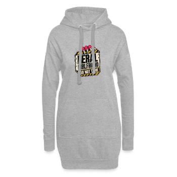 Petite amie sauvage, ne domptez pas l’humour des femmes chaotiques - Sweat-shirt à capuche long Femme - gris chiné - Devant