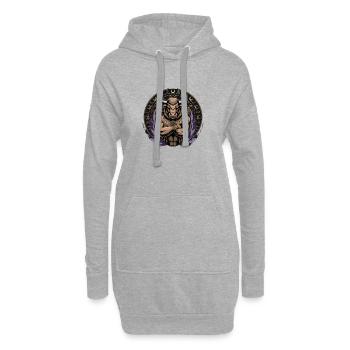 Mystic Taurus Zodiaque Symbole ésotérique de Taureau - Sweat-shirt à capuche long Femme - gris chiné - Devant