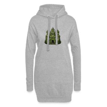Château de lierre de Liana Splendour - Sweat-shirt à capuche long Femme - gris chiné - Devant