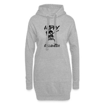 Halloween Skeleton Halloween Pumpkin dab dance - Hoodie-Kleid - Grau meliert - Vorne