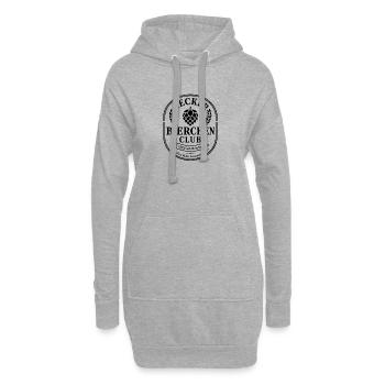  Backprint | Bierliebhaber BIER-BIERCHEN saufen - Hoodie-Kleid - Grau meliert - Vorne