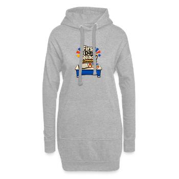 Erster Schultag Grundschullehrerin Lernen Sie die Te kennen - Hoodie-Kleid - Grau meliert - Vorne