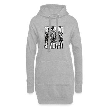 Jimothy Viraler Waschbär Lustiges Team Jimothy - Hoodie-Kleid - Grau meliert - Vorne