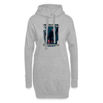 Créature mythique du Chat de Yule ólakötturinn - Sweat-shirt à capuche long Femme - gris chiné - Devant