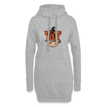 Hexen-Halloween – Hexenstunde - Hoodie-Kleid - Grau meliert - Vorne