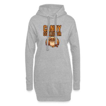 Bonbons d’Halloween – Collectionneur de bonbons - Sweat-shirt à capuche long Femme - gris chiné - Devant