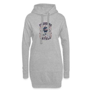 Lustige Grillparty der Gründerväter zum 4. Juli - Hoodie-Kleid - Grau meliert - Vorne