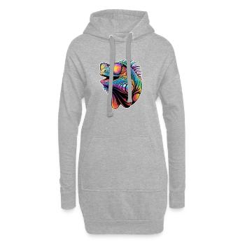 Leguane Sprüche Leguane Lustiges Leguane Geschenk  - Hoodie-Kleid - Grau meliert - Vorne