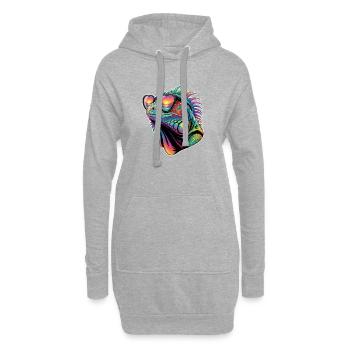 Leguane Sprüche Leguane Lustiges Leguane Geschenk  - Hoodie-Kleid - Grau meliert - Vorne