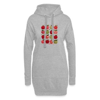 Äpfel Äpfel - Hoodie-Kleid - Grau meliert - Vorne