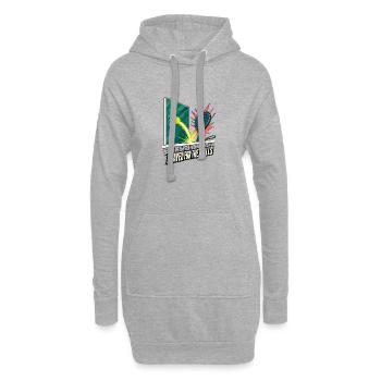 Padel Tennis blieb für die Wände, Glaswand-Witz - Hoodie-Kleid - Grau meliert - Vorne