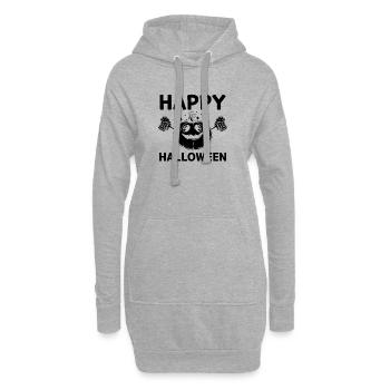 Idées de fête d’Halloween joyeuses - Sweat-shirt à capuche long Femme - gris chiné - Devant