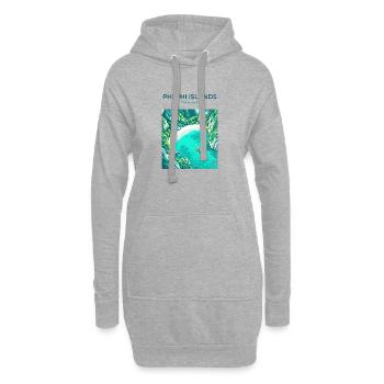 Phi Phi Island Thailand - Hoodie-Kleid - Grau meliert - Vorne