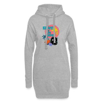 Insel mit Freunden  - Hoodie-Kleid - Grau meliert - Vorne