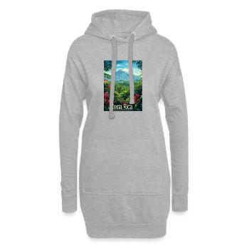 Costa Rica Tropische Landschaft Abenteuer - Hoodie-Kleid - Grau meliert - Vorne