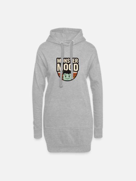 Cute Halloween Monster – Monster Mood - Hoodie Dress - heather grey