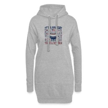 Heute ist ein schlechter Tag, um ein Hotdog zu sei - Hoodie-Kleid - Grau meliert - Vorne