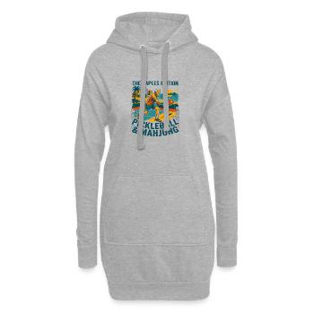 L’édition Naples Pickleball et Mahjong - Sweat-shirt à capuche long Femme - gris chiné - Devant