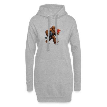 Bigfoot grillen, Sasquatch BBQ - Hoodie-Kleid - Grau meliert - Vorne
