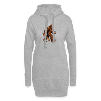 Baseball Bigfoot Sasquatch Lustiger Bigfoot Baseba - Hoodie-Kleid - Grau meliert - Vorne