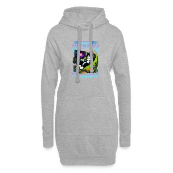 Gamer Gaming Cat Video Game - Hoodie-Kleid - Grau meliert - Vorne