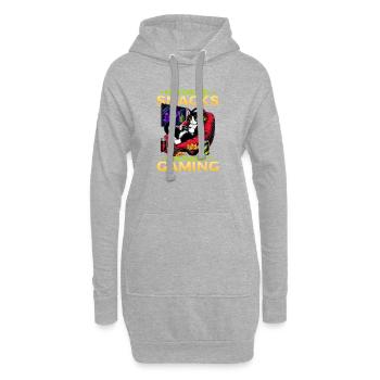 Gamer Gaming Cat Video Game - Hoodie-Kleid - Grau meliert - Vorne