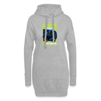 Gamer Gaming Cat Video Game - Hoodie-Kleid - Grau meliert - Vorne