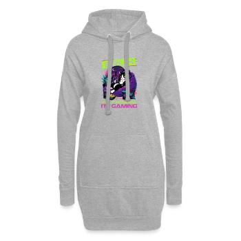 Jeu vidéo Gamer Gaming Chat - Sweat-shirt à capuche long Femme - gris chiné - Devant