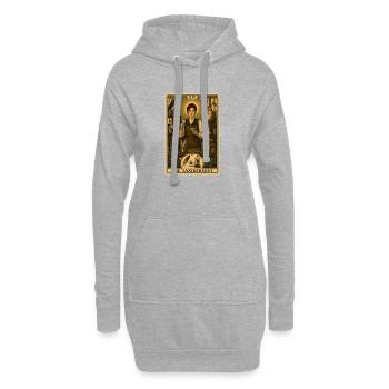 Präparatorin | Taxidermie Tarot - Hoodie-Kleid - Grau meliert - Vorne