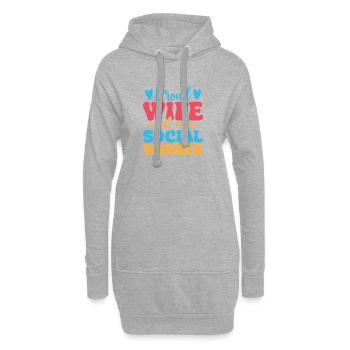 Social Worker Quote Proud Wife Of A Social Work - Hoodie-Kleid - Grau meliert - Vorne