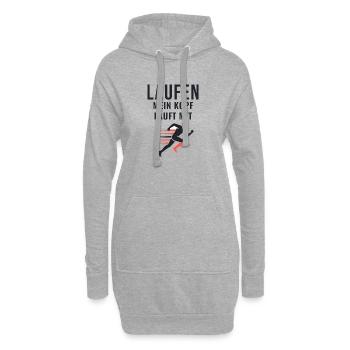 Laufen Mein Kopf Läuft Mit Läufer Geschenk - Hoodie-Kleid - Grau meliert - Vorne