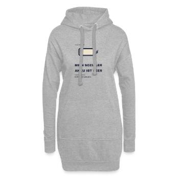 Mein Sozialer Akku Ist Leer Introvertiert - Hoodie-Kleid - Grau meliert - Vorne